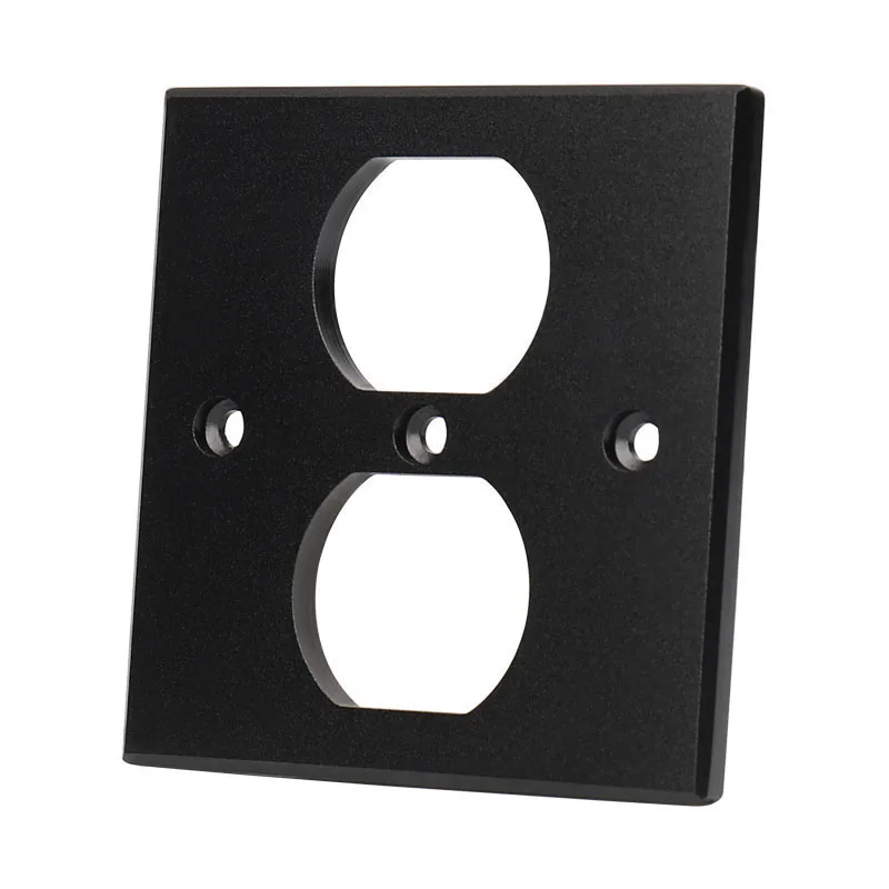 

86*86 US 2 Pin American Standard Socket Wallpad Aluminum alloy Panel Electric Wall Power Socket Electrical Outlets