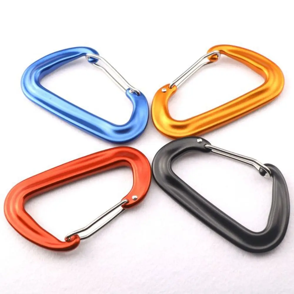 8D Outdoor Sports Aluminium Alloy Safety Buckle Keychain Climbing Button Carabiner Camping Hiking Hooks Clips