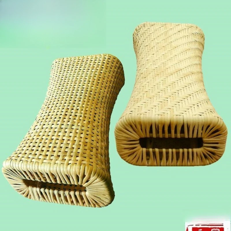 rattan pillow, summer hollow cold pillow, sweat steaming lengthened and breathable cervical spine protection single pillow