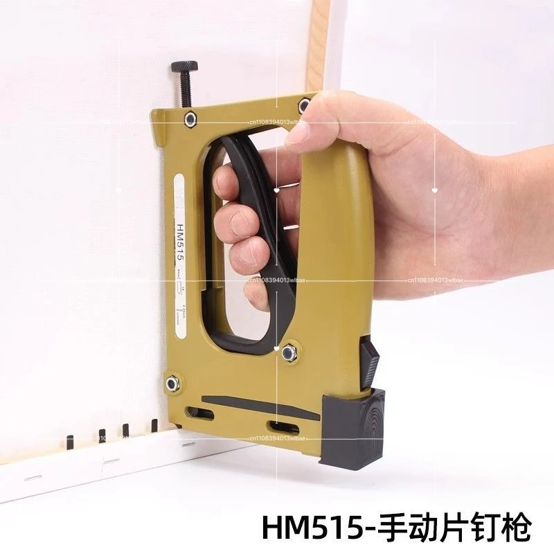 

HM515 Manual Nail Point Driver with 1000 Points Cross Stitch Frame Back Plate Mounting Picture Framing Nailer Tool