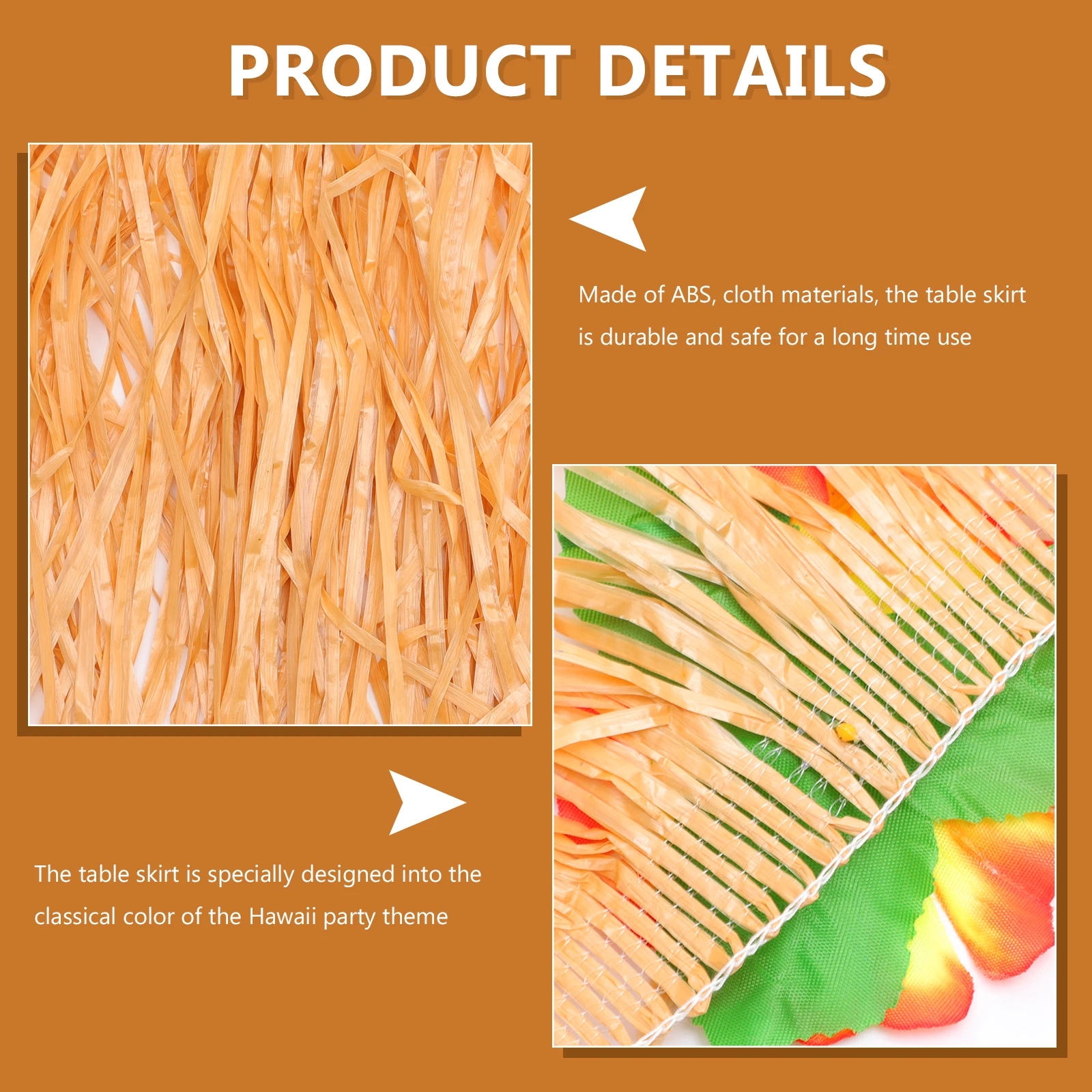

Hawaii Style Tinsel Tassel Table Skirt Festive Party Decoration Wedding Bridal Shower Background Hanging Grass Skirt Adorn