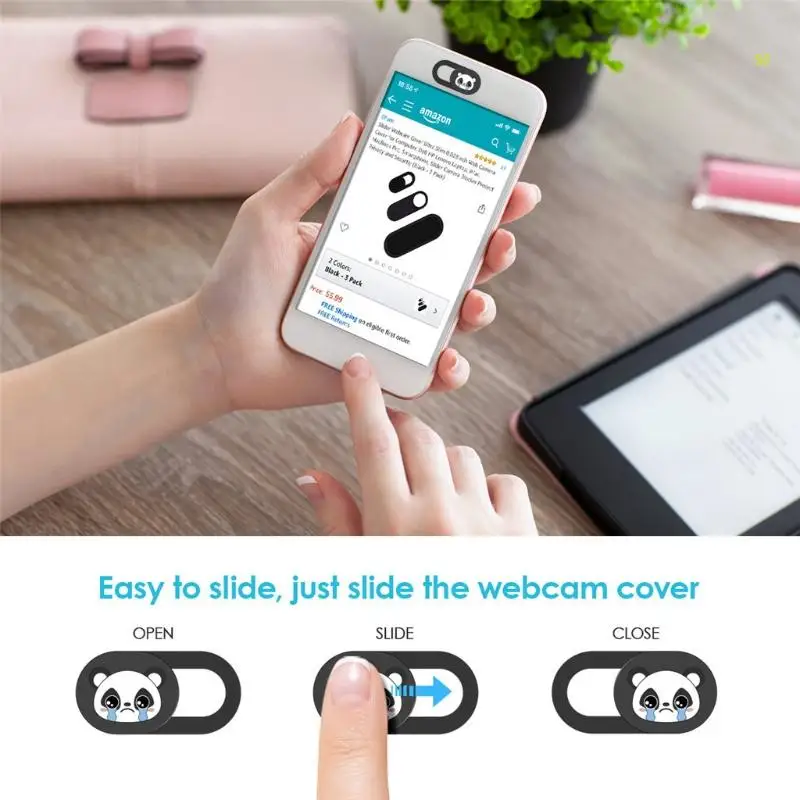 Webcam Cover Slide Pattern Web Camera Cover Fits for Laptop Air Computer Smartphones Tablets Dropshipping