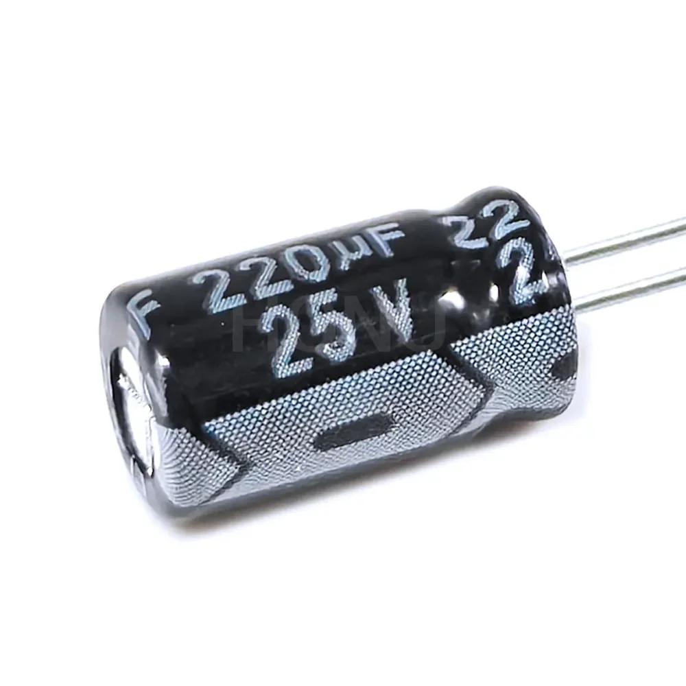 20PCS ​​​​220uF 25V 220MFD 25Volt 6*12mm Aluminum Electrolytic Capacitor Radial 220mf25v 220uf25v 25v220mf 25v220uf ±20%​​