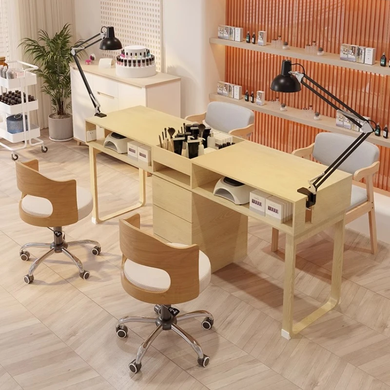 

Chair European Nail Desk Workstation Adjustable Nordic Designer Nail Desk Nordic Equipment Tavolo Pieghevole Manicure Furniture