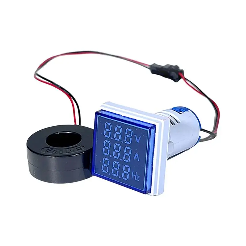 Y51A-LED Digital Voltmeter Ammeter Hertz Meter AC6-500V Signal Lights Voltage Current Frequency Meter Indicator Tester