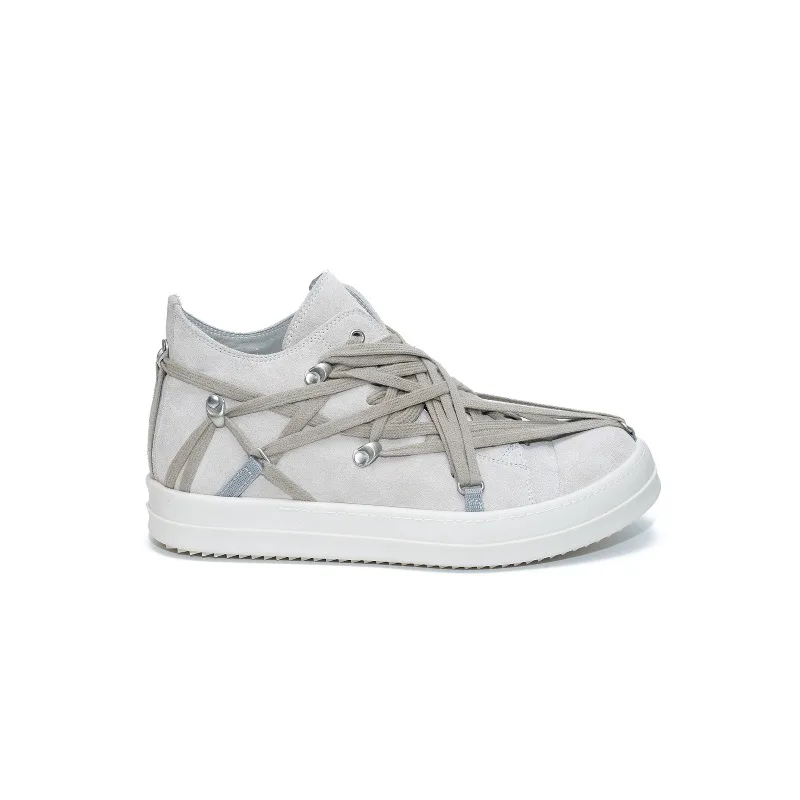 For ROG RO new 25ss crazy straps mummy low top shoes suede men and women magelace dark wind