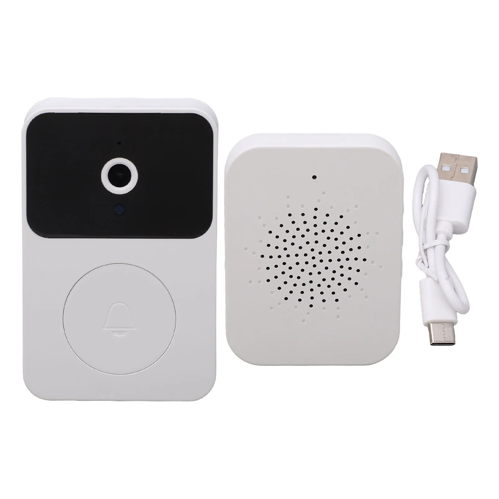 

Smart Video Doorbell Voice Fonts 2.4G WiFi Video Call Infrared Night Vision 800mAh Battery Wireless Doorbell Camera for Office