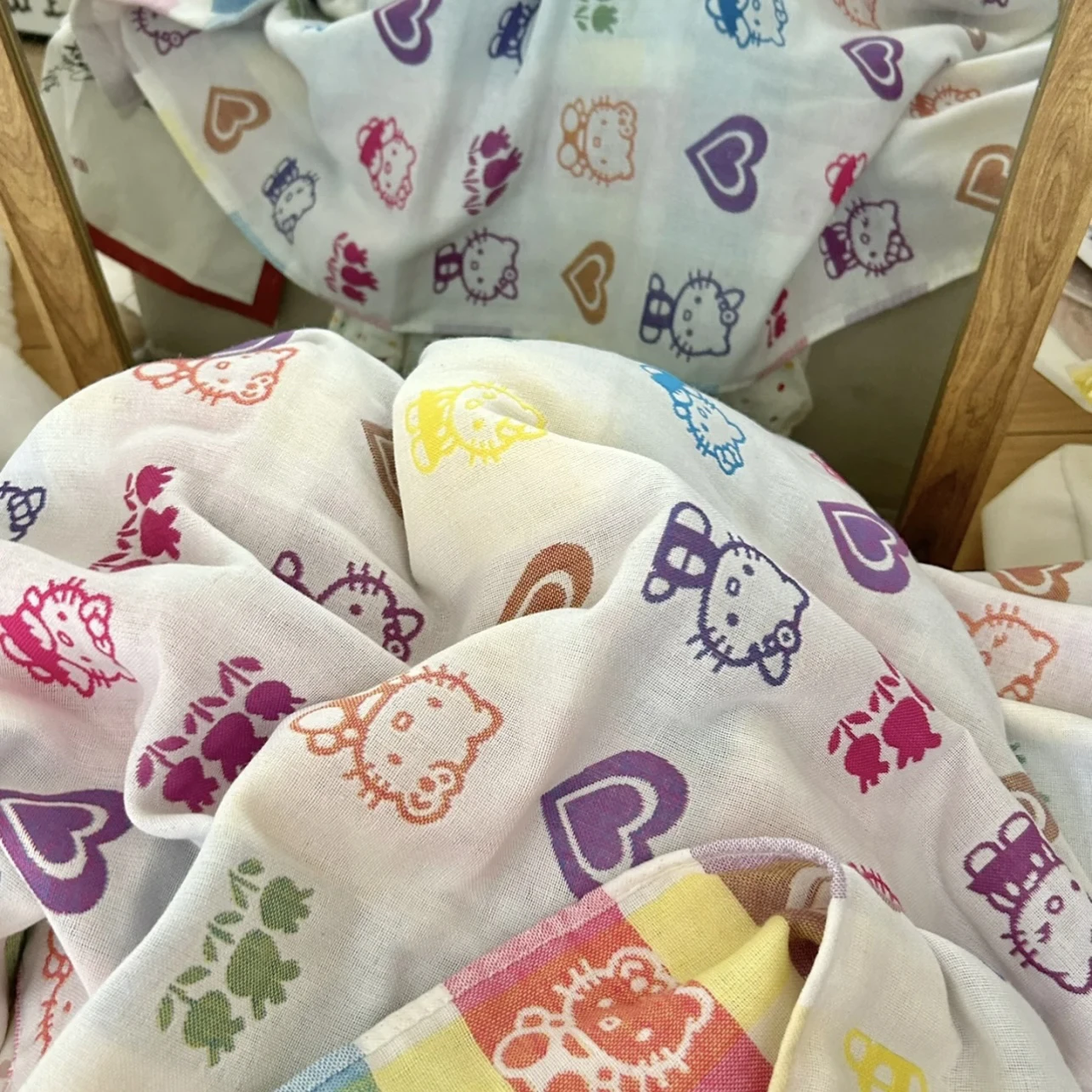 مجموعة مناشف حمام هالو كيتي مكونة من 3 قطع من الشاش القطني فائقة الامتصاص وسريعة الجفاف وغير قابلة للتساقط للطلاب في حمام الشاطئ