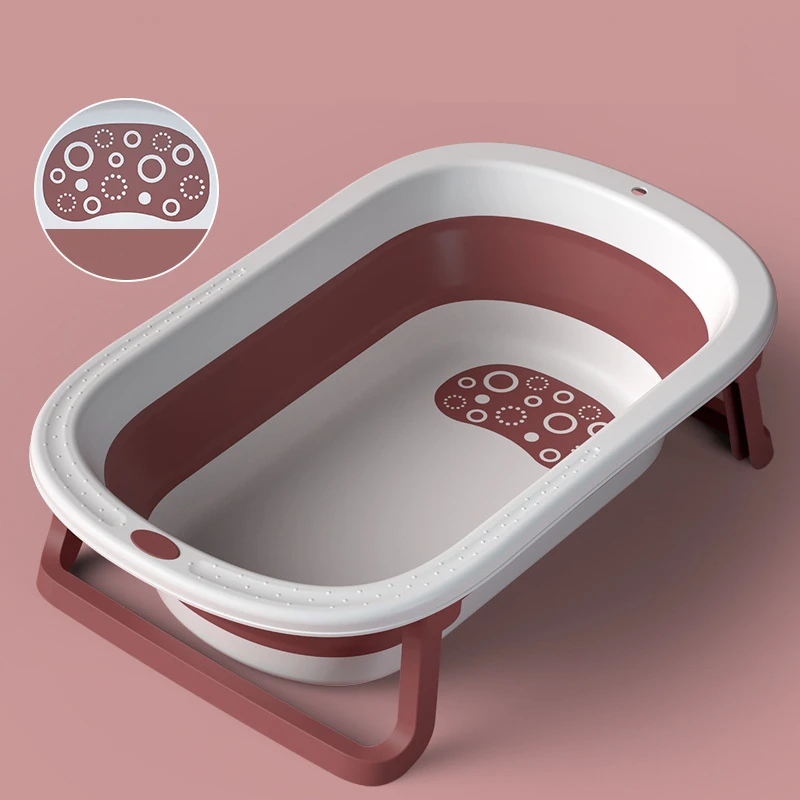 

Portable NEW Home Folding Bathtub Baby Bathtub Can Sit and Lie Bath Tub Convenient Bathroom Barrel Non-slip Cushion Bath Bucket