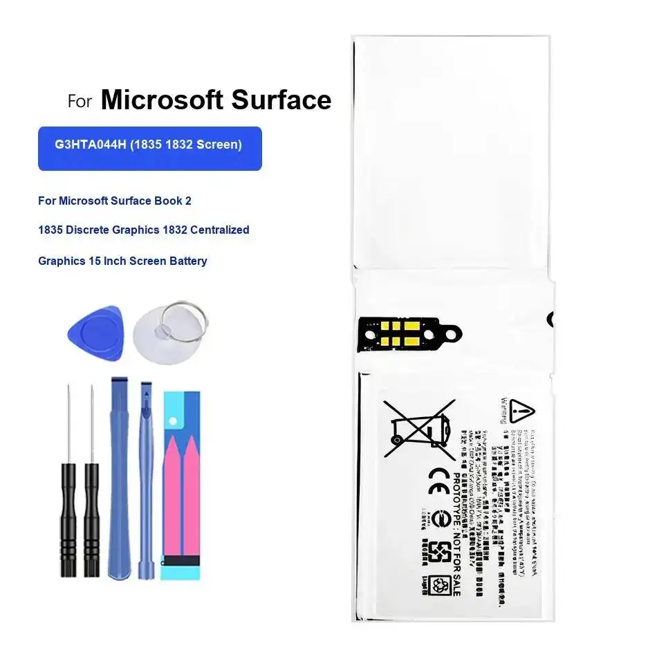Tablet Battery Durable 2387Mah For Microsoft Surface Book 2 1835 15 Inch Screen Graphics 1832 2ND