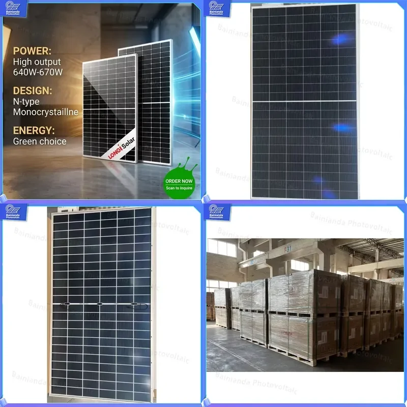 LONGi Guardian Hi-MO X10 LR8-66HVDF 640W 650W 670W Monocrystalline Bifacial Solar Panel PV Module for Rooftop Ground Mount