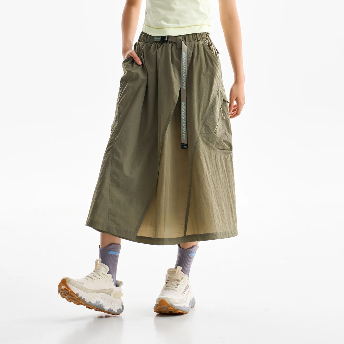 Lightweight Outdoor Quick-Dry Maxi Skirt – Mountain-Style Loose-Fit Utility Skirt with Anti-Exposure Liner Hiking & Urban Wear