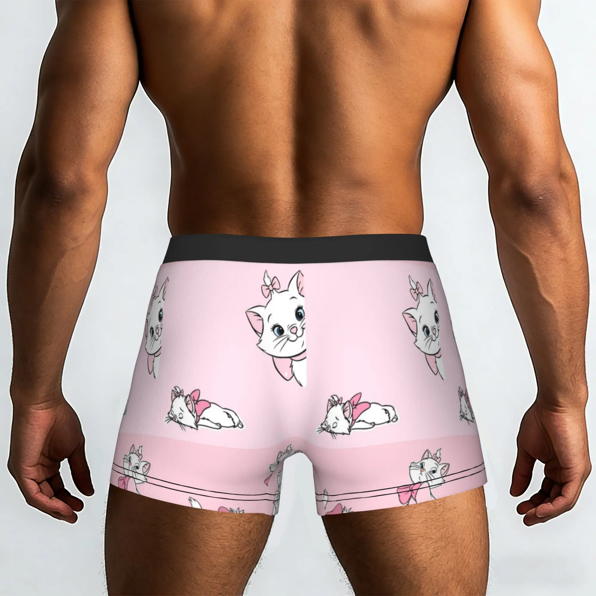 Custom M-Marie Cat Cartoon Boxers Shorts Mens Cat Manga Briefs Underwear Fashion Underpants