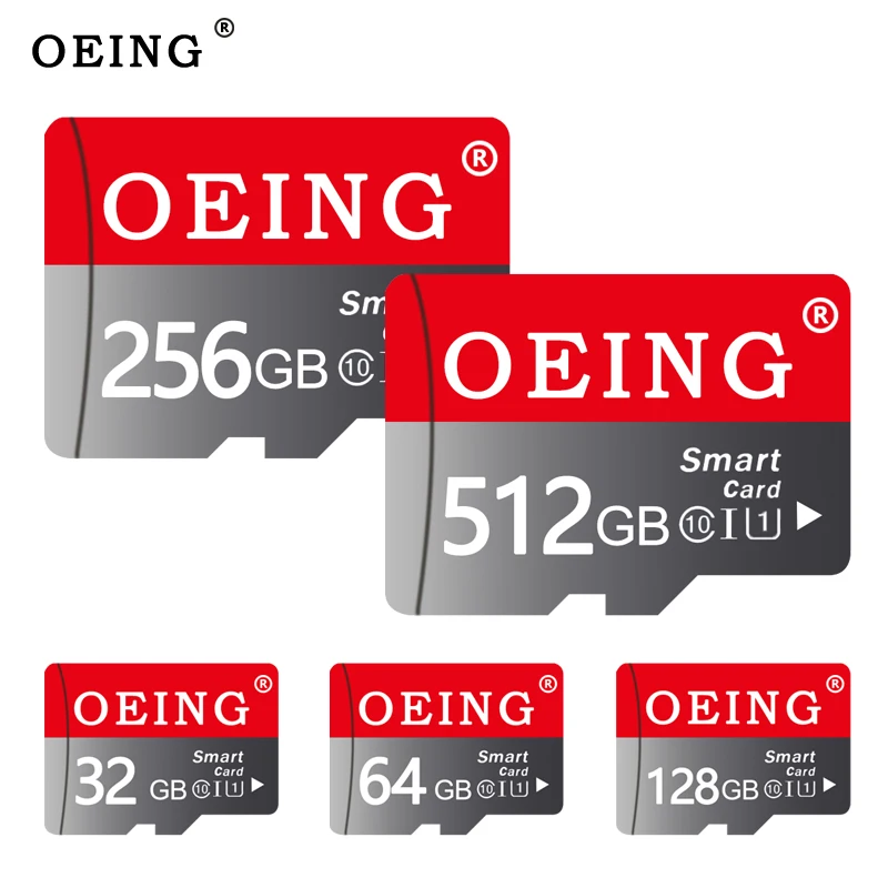 بطاقة مايكرو TF SD 512GB 256GB 128GB 64GB 32GB 16GB 8GB فئة فلاش 10 بطاقة الذاكرة 64GB مايكرو TF بطاقة SD لمحول الهاتف الذكي