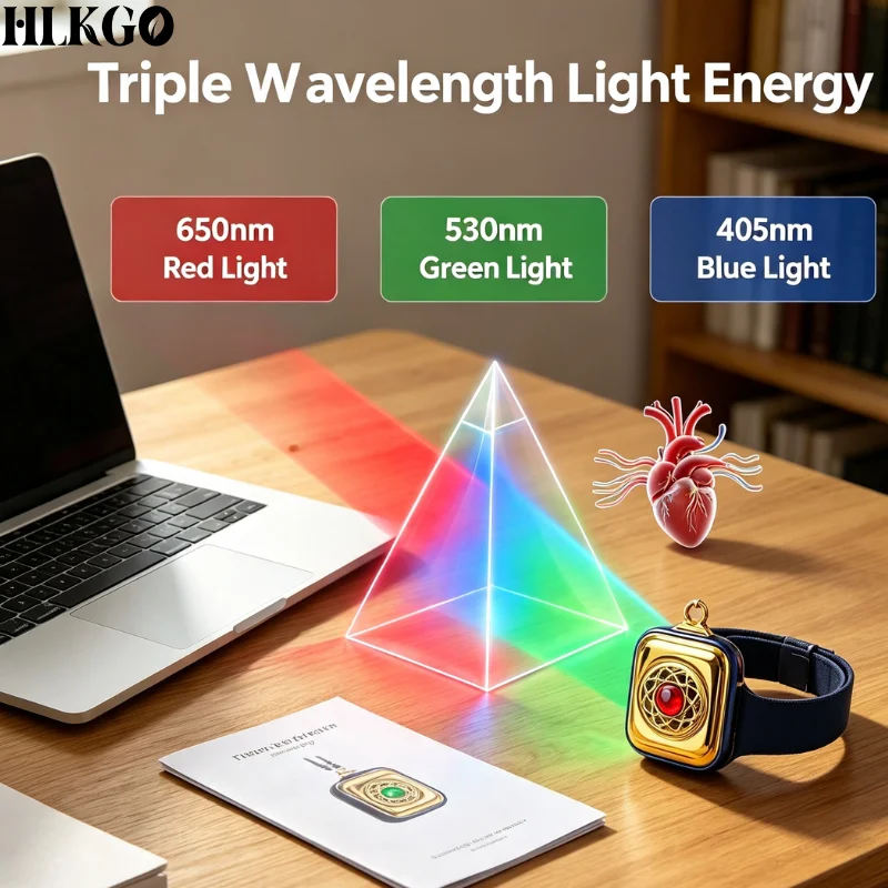 Advanced 3 Wavelength Laser Health Device Watch Necklace for Circulation Support & Heart Health