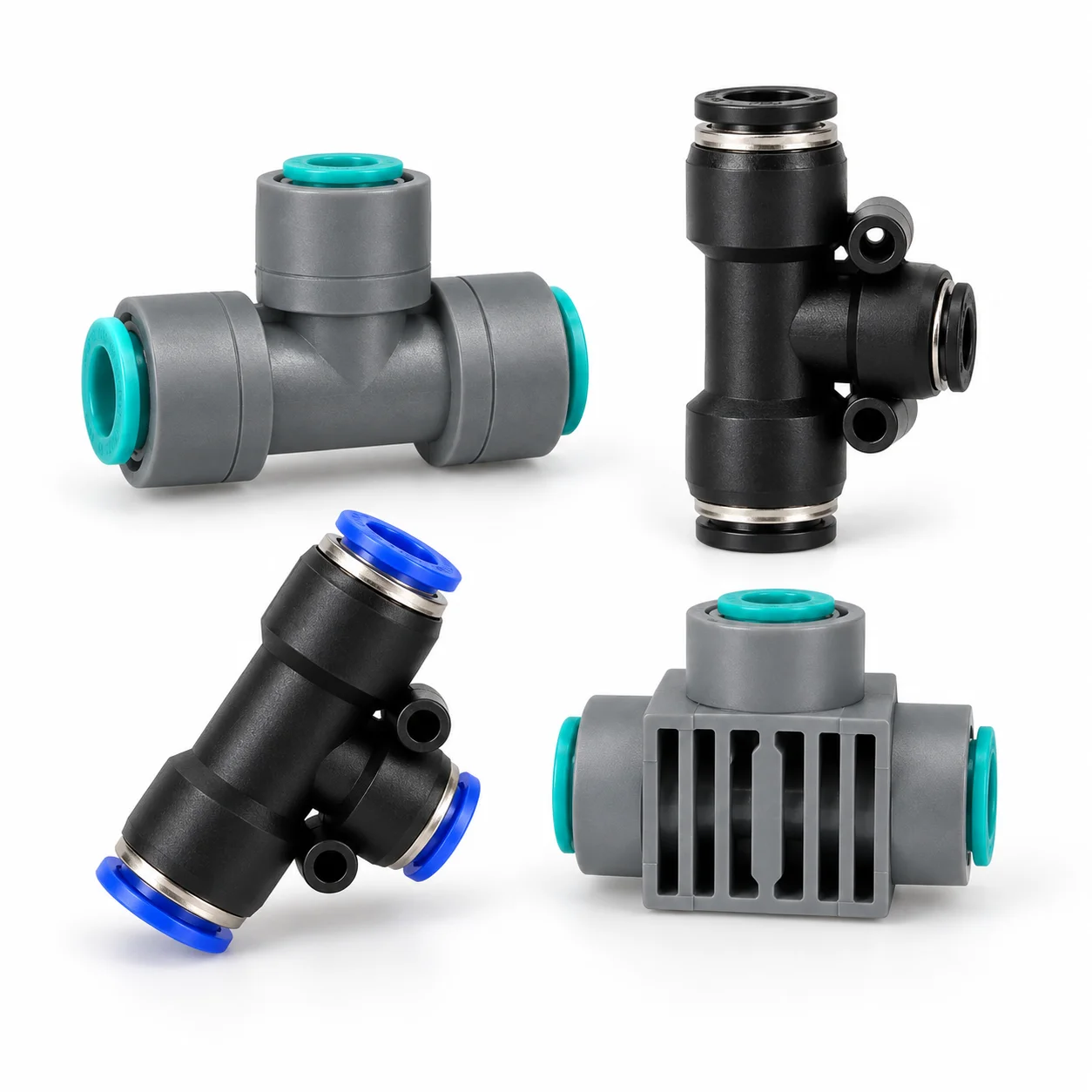 12-12-6mm Reduced Tee Quick Push Fitting T Shape 3-Way PE Tubing Connector Coupling Garden Micro Irrigation Accessories