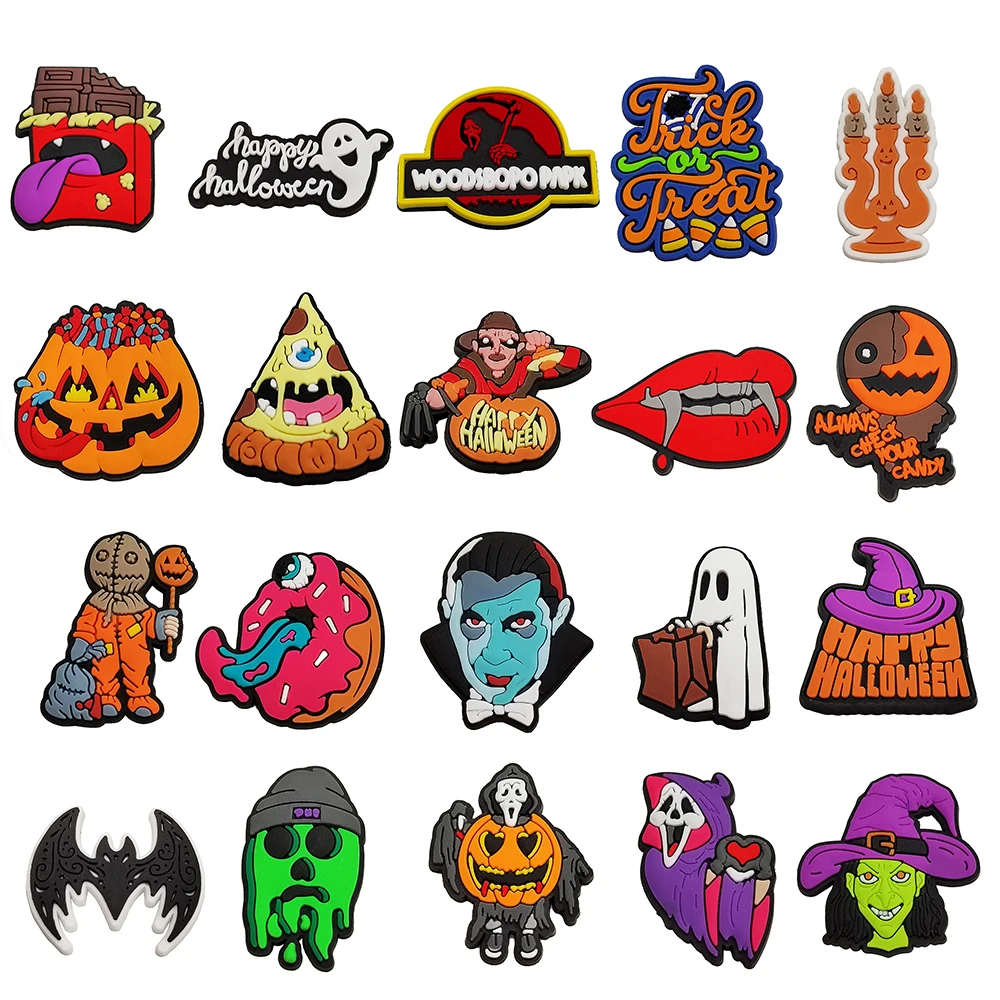 wholesale Halloween Series PVC shoe Charms Accessories Decoration Buckles Classic Clog Fit Bands Bracelets