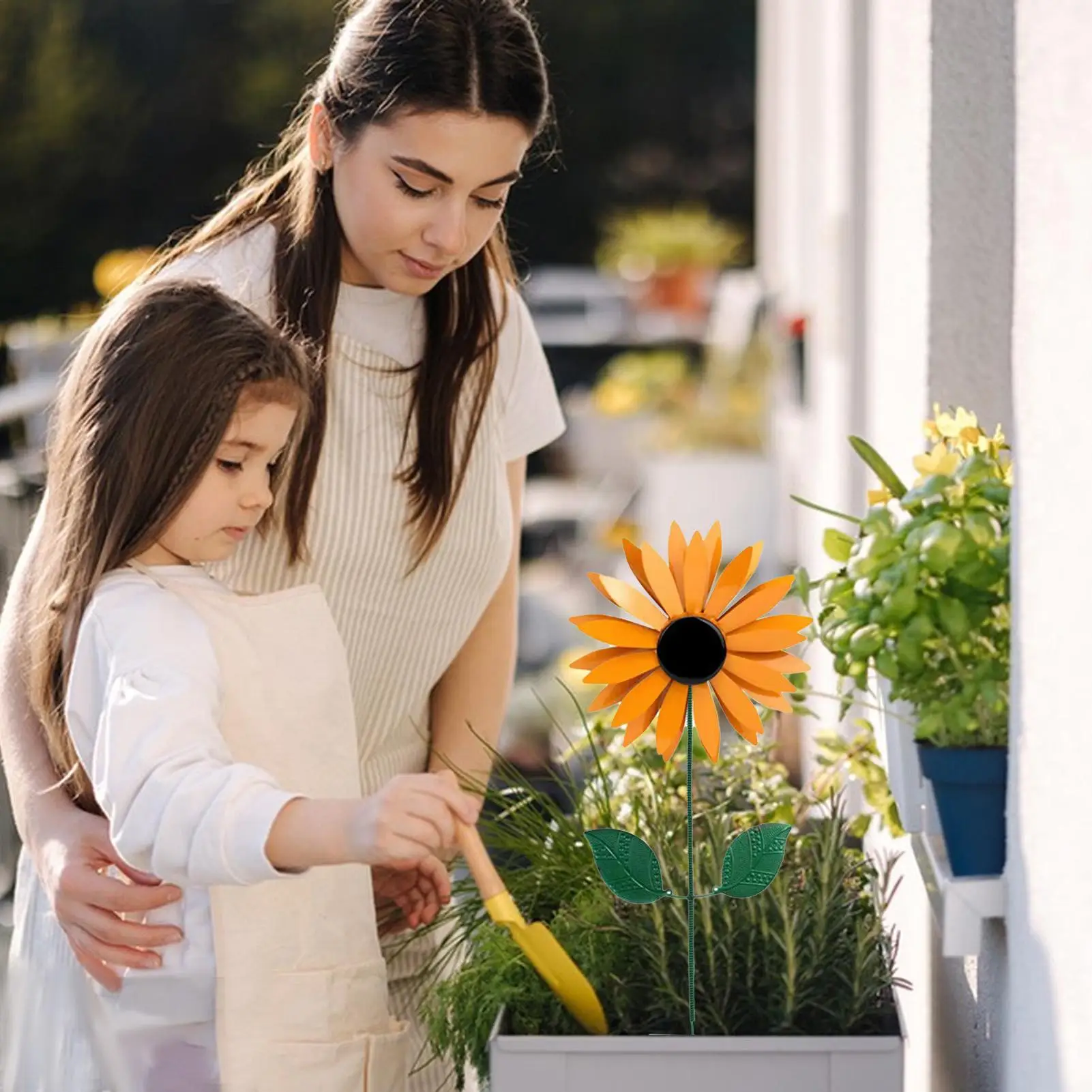 

Ветряная мельница-спиннер для любого сезона с креплением к земле, садовый декор для балкона, патио, двора, подарок на новоселье, день рождения