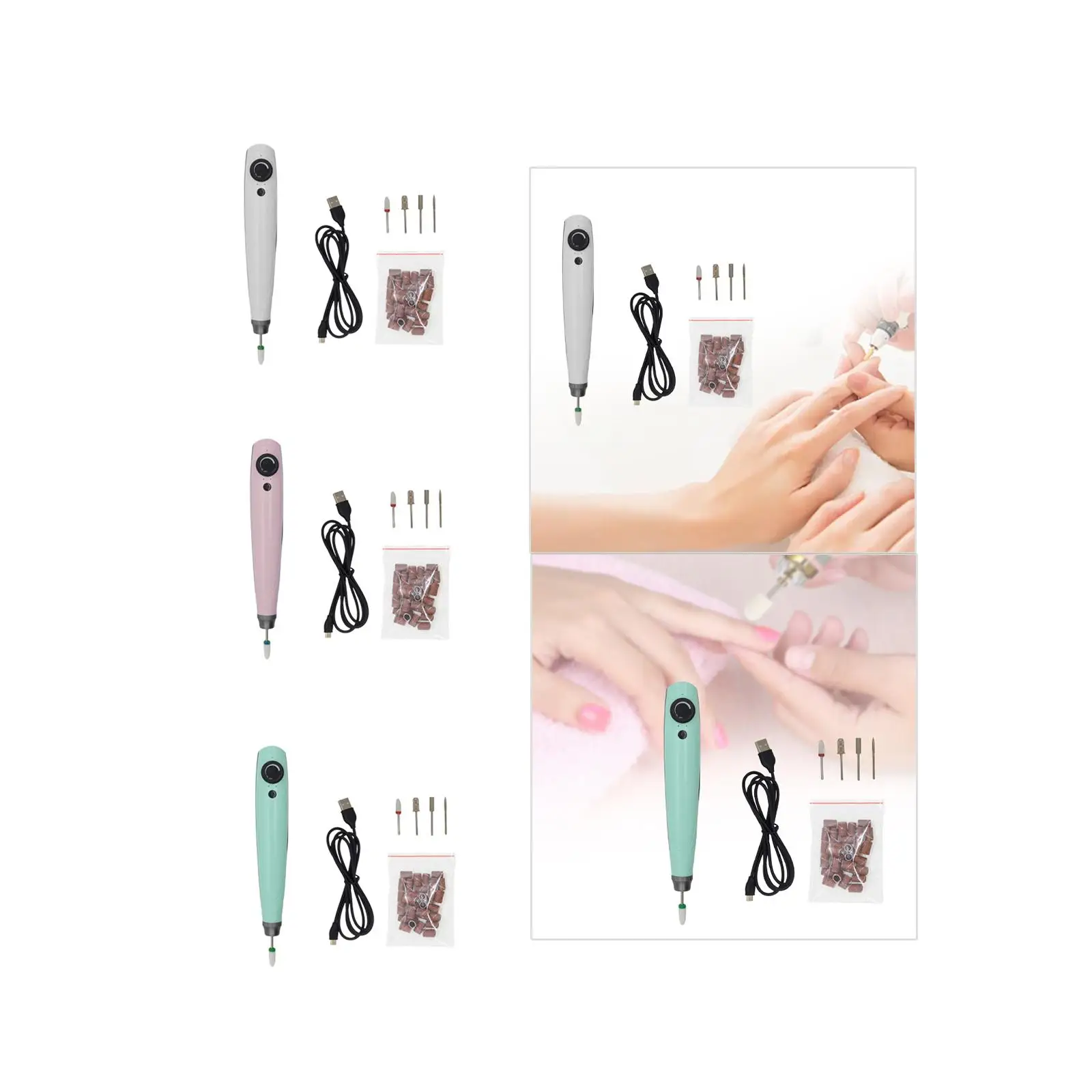 Elektrische nagelvijlmachine Draagbare oplaadbare nagelschuurmachine Grinder manicure gereedschap voor polijsten manicure trimmen acryl nagel