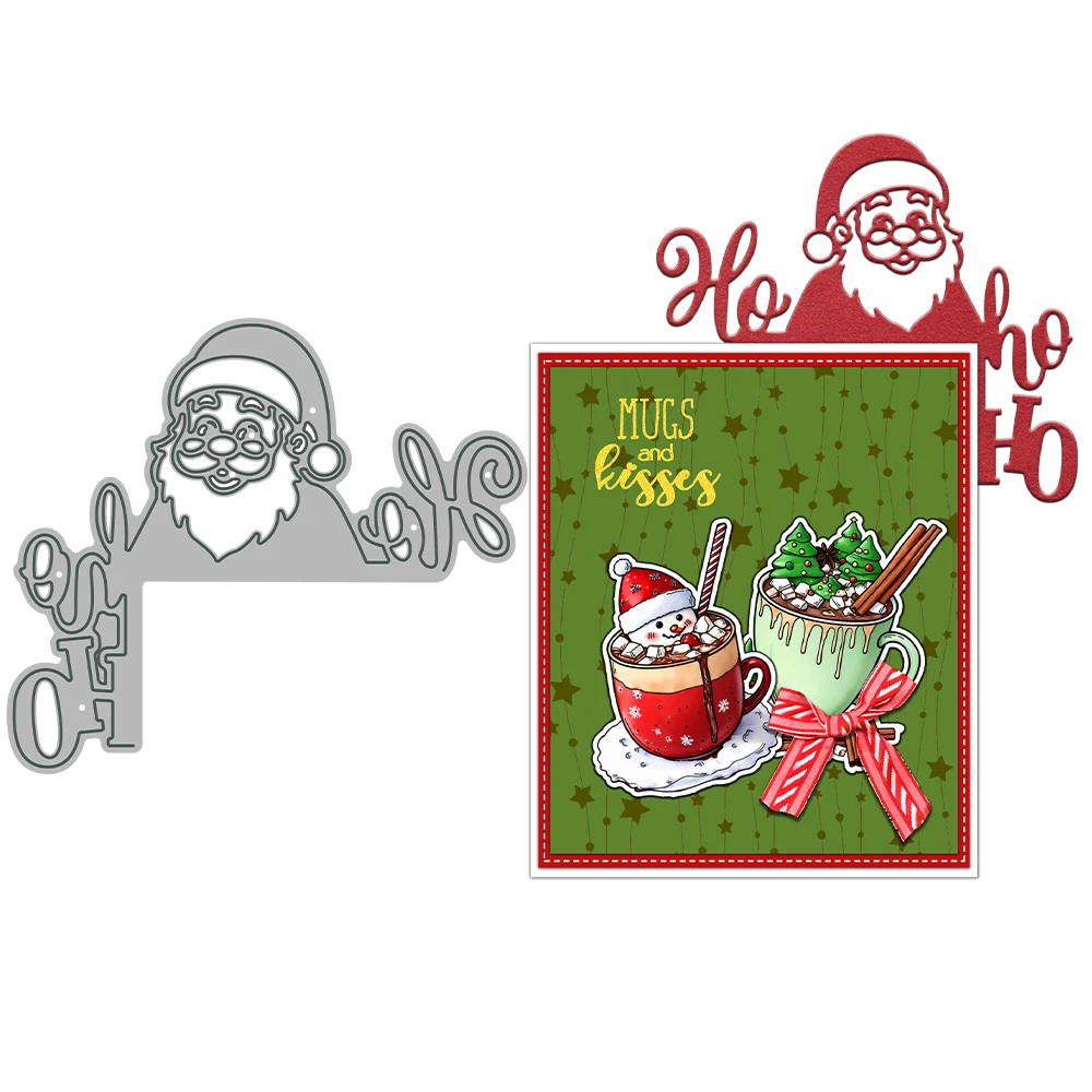 MangoCraft Christmas Santa Claus Mini Border Cutting Dies DIY Scrapbooking Supplies Metal Dies Knife Mold For Cards Albums Decor