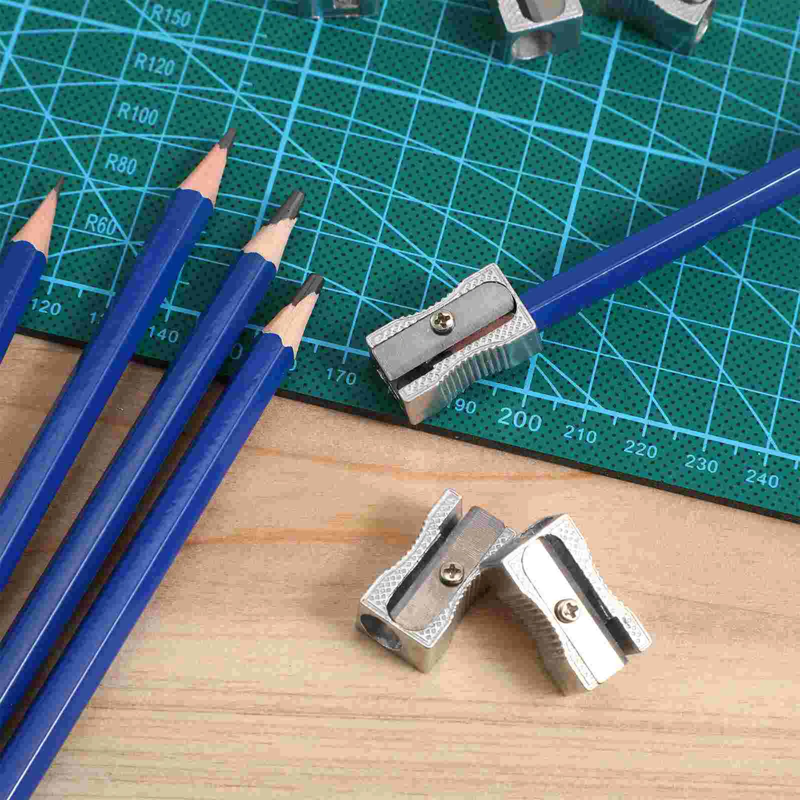 10 PCS Pencil Sharpener Metal Sharpeners Knives Rectangular Alloy Child Sharpening Stone