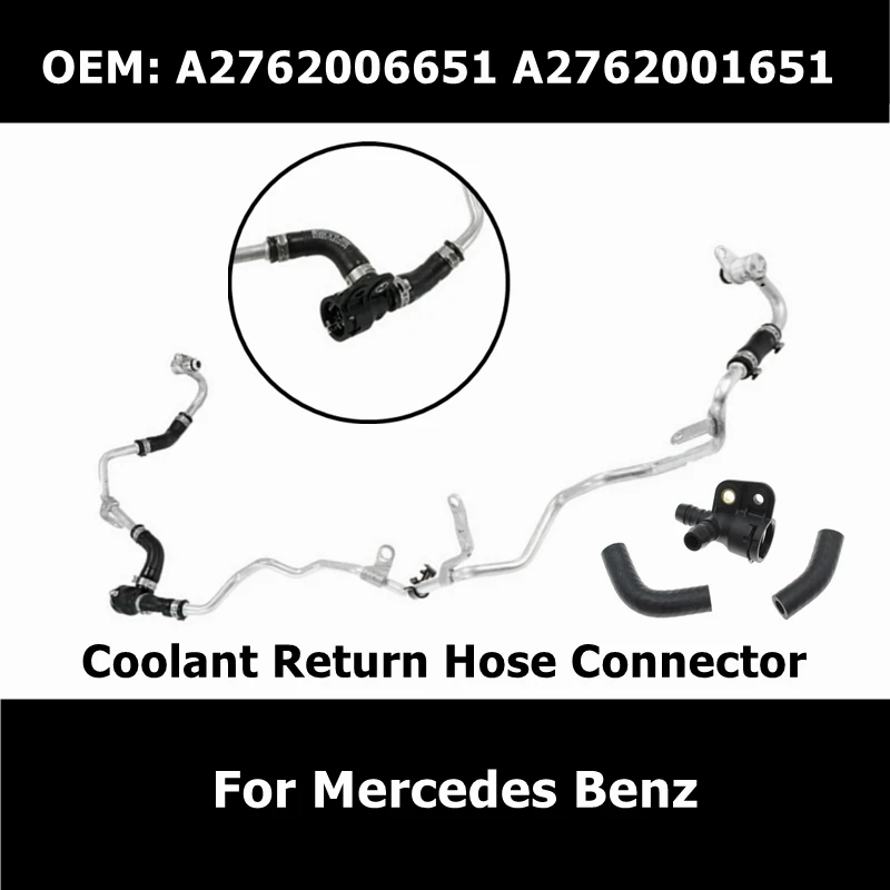 A2762006651 2762006651 Car Turbocharger Coolant Return Hose Connector A2762001651 2762001651 for Mercedes Benz E-CLASS W213