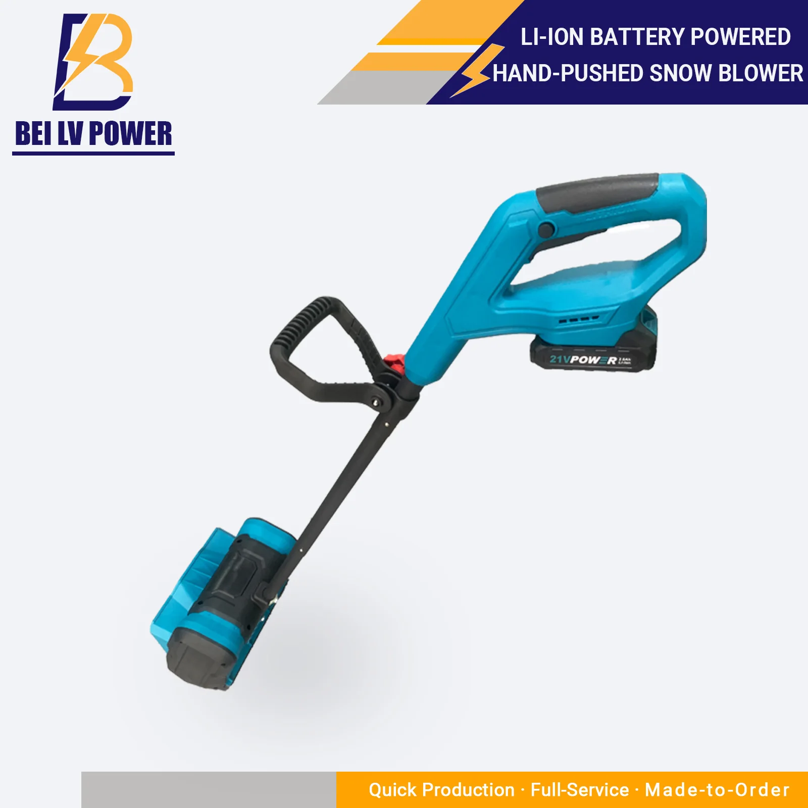 Industrial Grade Cordless Snow Sweeper Hand Push Lithium Battery DIY Snow Thrower With Brushless Motor And 1-Year Warranty