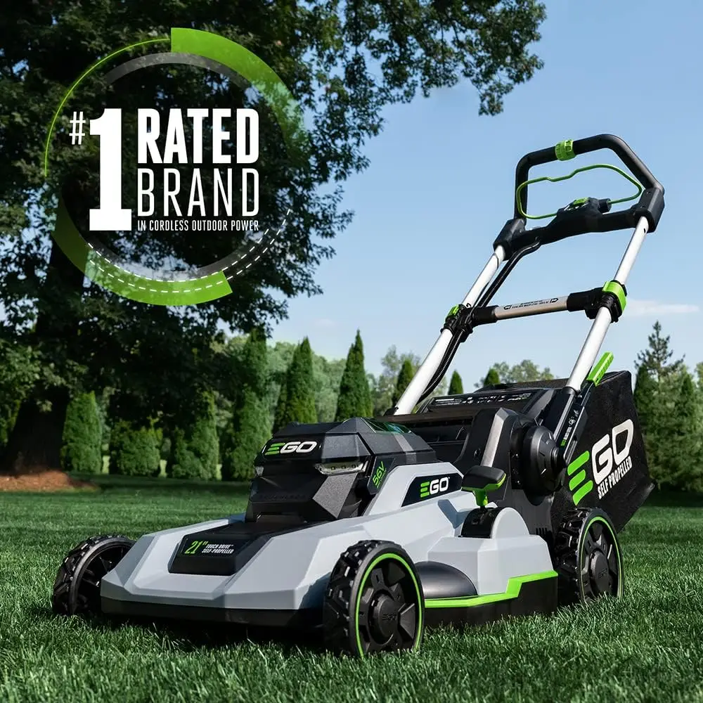 

21-Inch 56-Volt Cordless Self-Propelled Brushless Lawn Mower with Touch Drive - Battery and Charger Not Included, Black