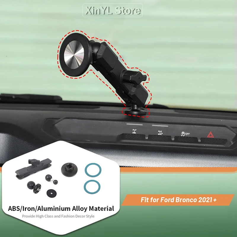 

Car Mobile Phone Holder for Ford Bronco 2021 Up Magnetic GPS Bracket Dash Phone Mount Interior Accessories