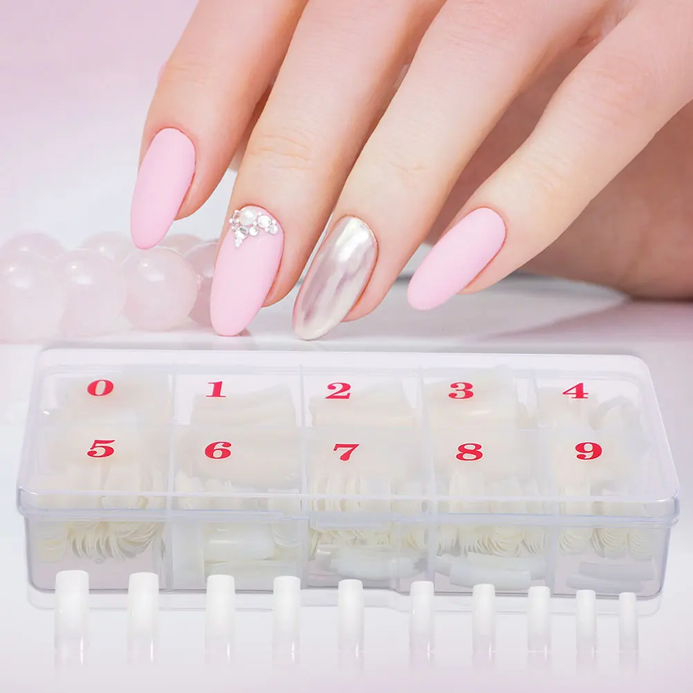 

1000 Pcs Nails Artificial Plastic ABS Long Durable Plastic DIY Creative Artificial Nail Tips Art Nail Tips Supplies