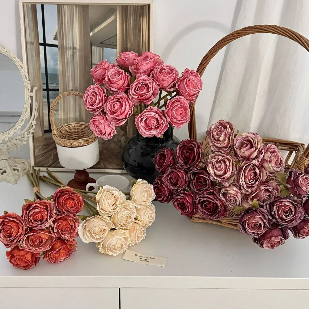 

Artificial Rose Bouquet – Realistic Home, Wedding & Office Decoration, Table Centerpiece – Perfect Gift