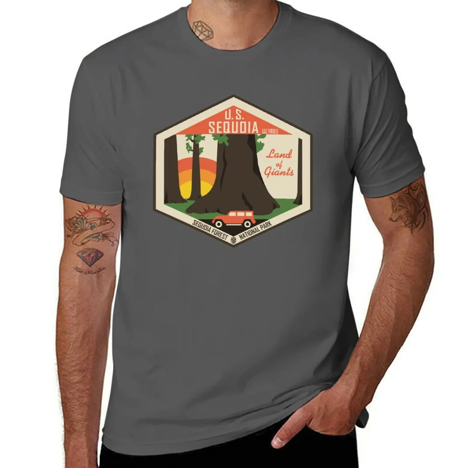 

Sequoia National Park T-Shirt Casual Pattern Print Tee Shirt