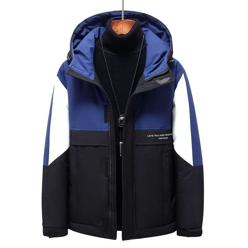 New Winter Men Hooded Duck Down Coats Multiple Pocket Casual Down Jackets Tooling Parkas Quality Male Outdoor Windproof Jackets