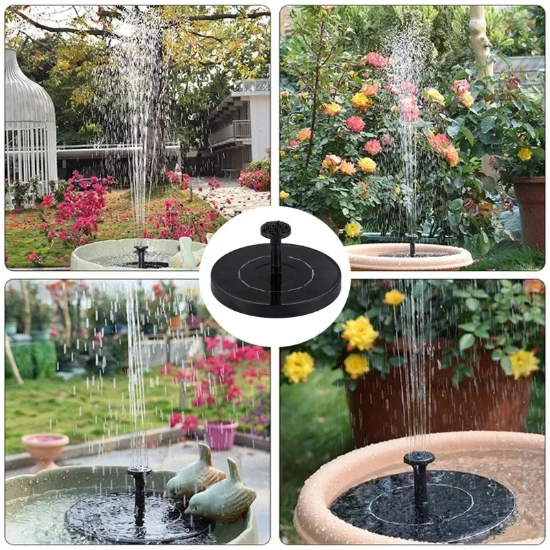 Solar Powered Floating Fountain Pump for Rockery Pond Water Circulation Aeration Quiet Waterproof Garden Decoration
