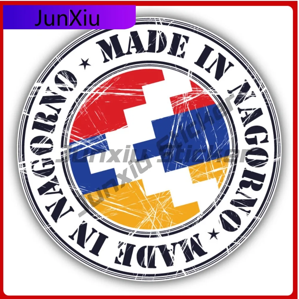 

Made In Nagorno Grunge Flag Stamp Car Decal Bumper Stickers Funny Style Bumper Use For Car Bumper Car Accessories Anti Scratc