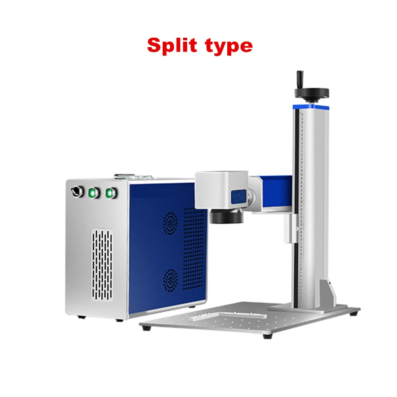 Fiber Laser Marking Machine 50W 30W 20W Raycus with Rotary Axis Metal Gold Silver Jewelry Engraver For Engraving Business Card