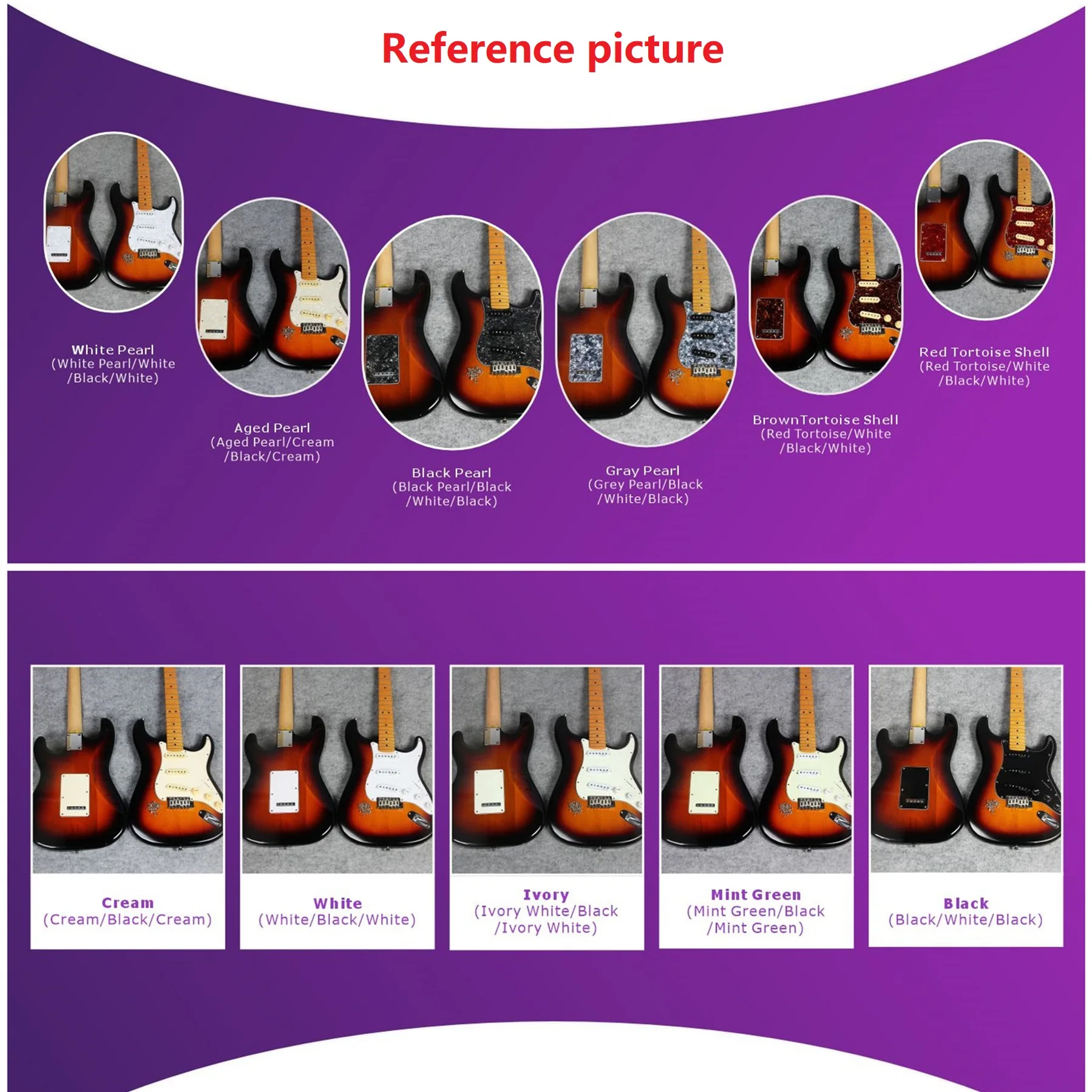 مجموعة FLEOR من لوحة خدش الجيتار SSS Pickguard ST FD 11 فتحة ولوحة خلفية ومسامير Pickguard للجيتار الكهربائي في الولايات المتحدة الأمريكية/المكسيك