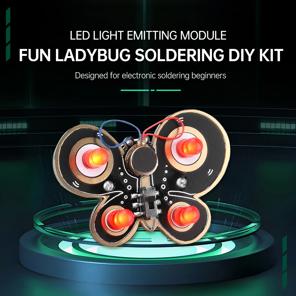 Ladybug LED DIY Electronic Beginner Learning Welding Fun Kit LED Light-emitting Tube Module Creative Handmade Gift