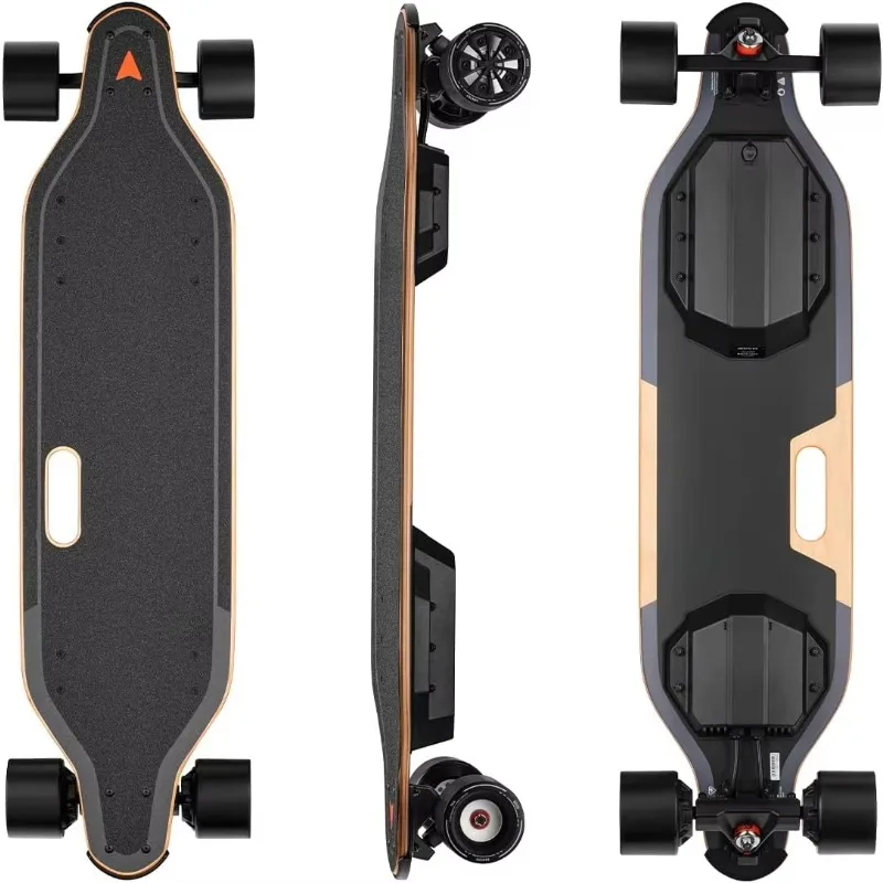 Electric Skateboard Remote Top Speed Up 29 Mph 4 Speed Smooth Braking Easy Carry Handle Design Suitable Adults Teens Beginners