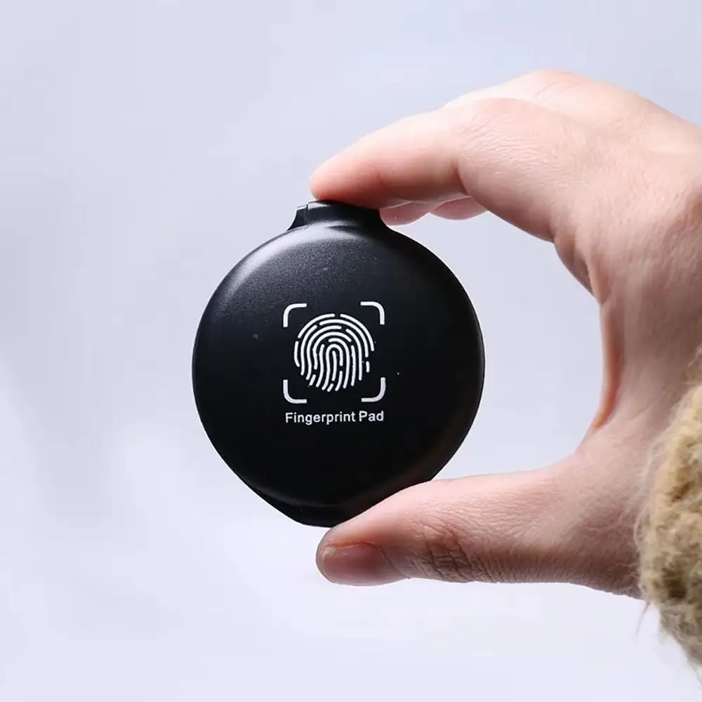 1Pcs 5.8cm Stamp Pad Mini Waterproof Fingerprint Ink Pad Black/Red/Blue Portable Thumbprint Ink Pad Identification Security
