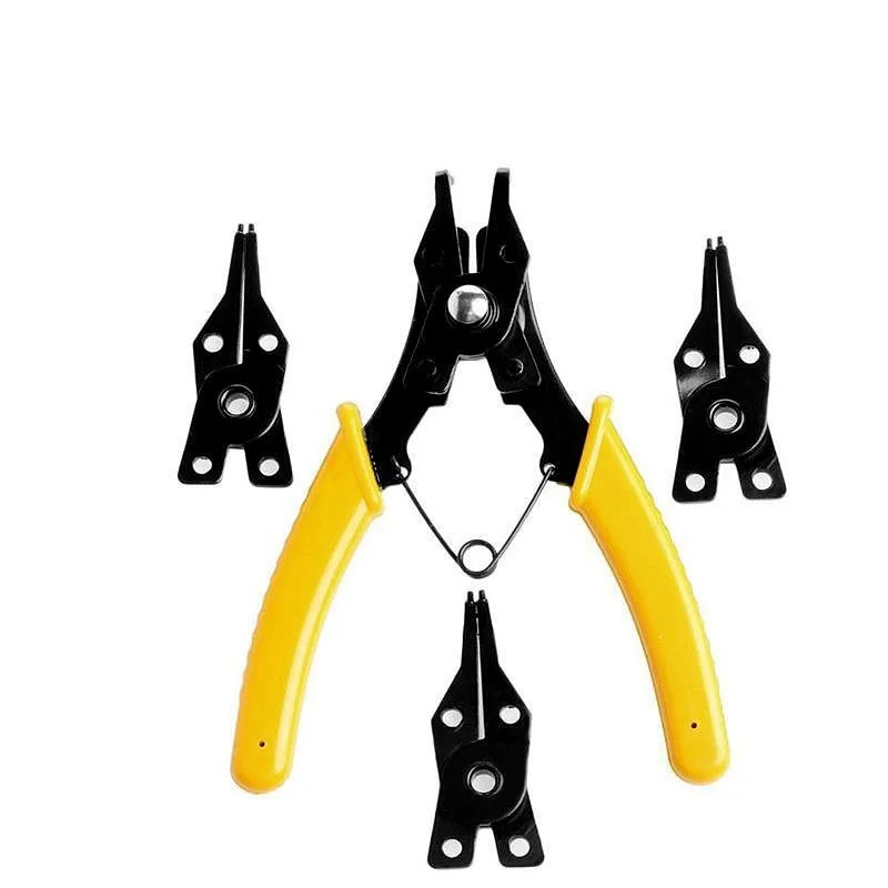 4 IN 1 Multifunctional Snap Ring Pliers Multi Tools Multi Crimp Tool Internal External Ring Remover Retaining Circlip Pliers 5