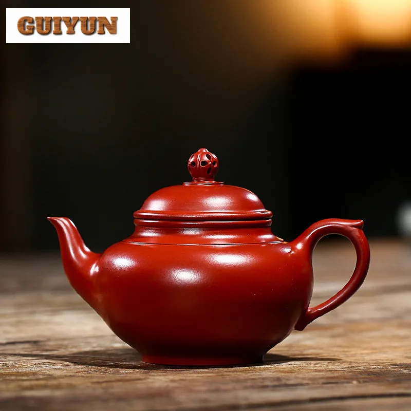 300ml Handmade Yixing Purple Clay Teapot Artists Handmade  Laughing Sakura Pot Raw Ore Dahongpao Mud Kettle Chinese Zisha Teaset