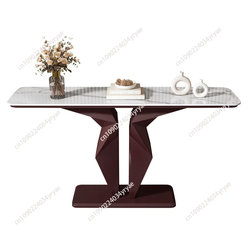 

Nordic Light Luxury Slate Console Tables Italian Living Room Furniture Home Corridor Wall Iron Porch Table Entrance Console Z
