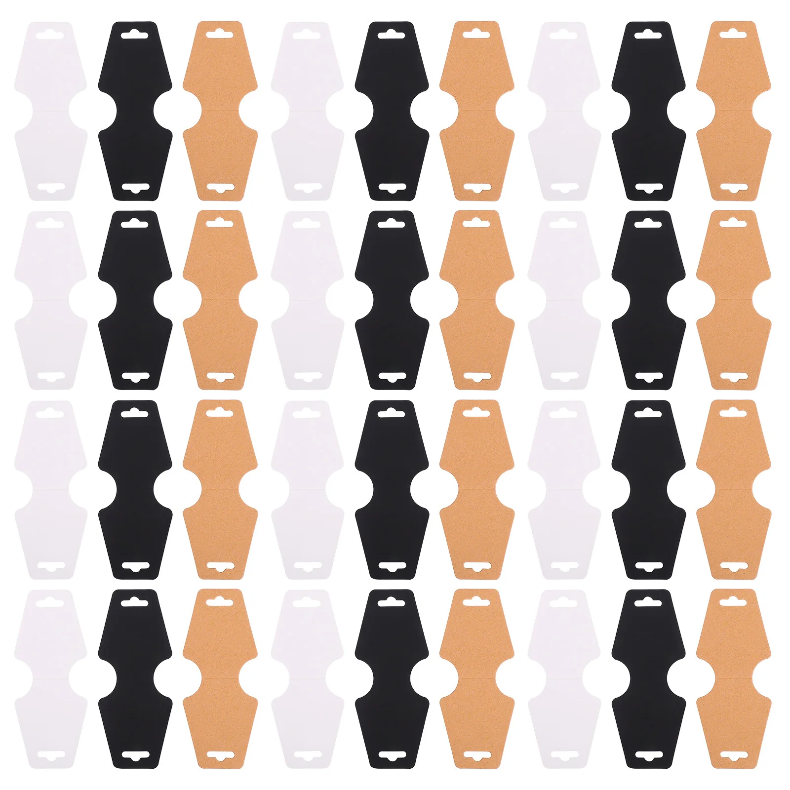 300 قطعة بطاقات عرض المجوهرات مادة عالية الجودة ثقوب مسبقة القطع عملية سهلة لعرض بطاقات القلادة الفارغة