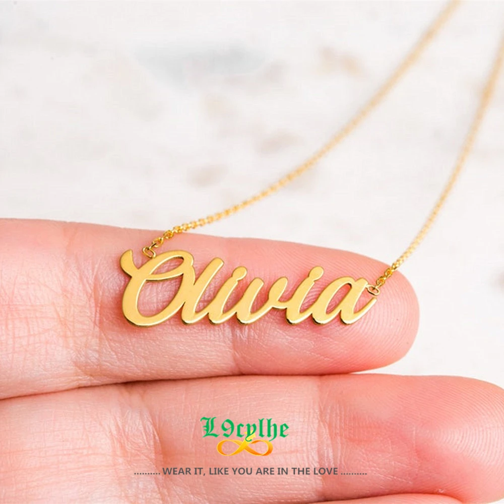 Minimal Name Jewelry Custom Word Necklace Custom Name Pendant Necklaces Mothers Gift Bijoux Femme Choker