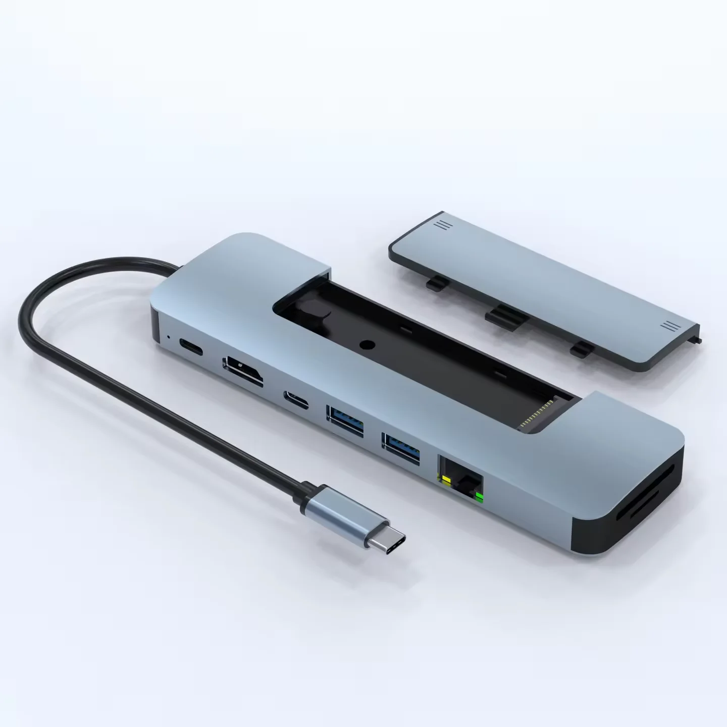 New Type-C Docking Station for Notebook Desktop USB 3.0 Splitter 87W PD Charge
