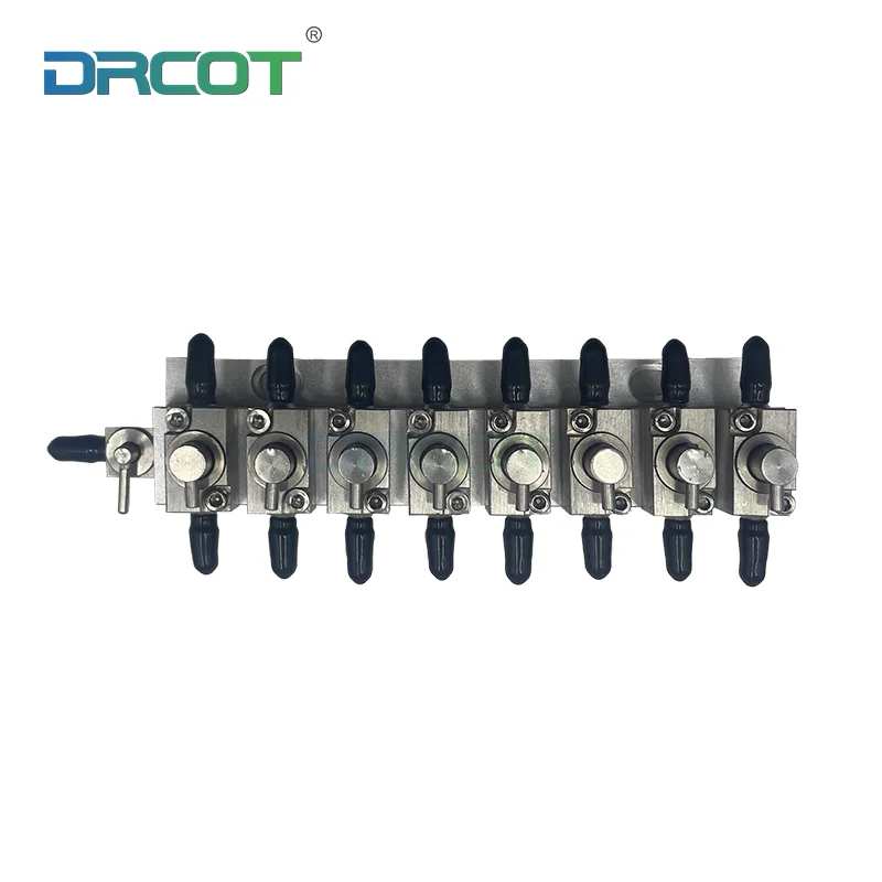 Printer Parts Integrated 4-Bits 6-Bits 8-Bits Metal Cleaning Valve Switch Solvent Printer Manual Clean Unit