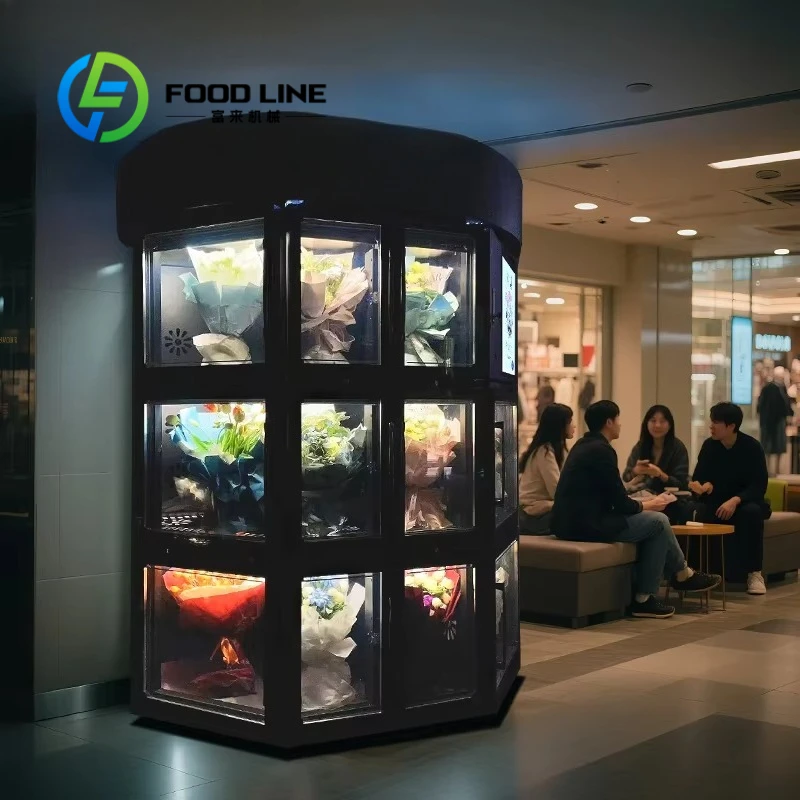 Automatic refrigerator dispenser flower bouquet locker vending machine custom