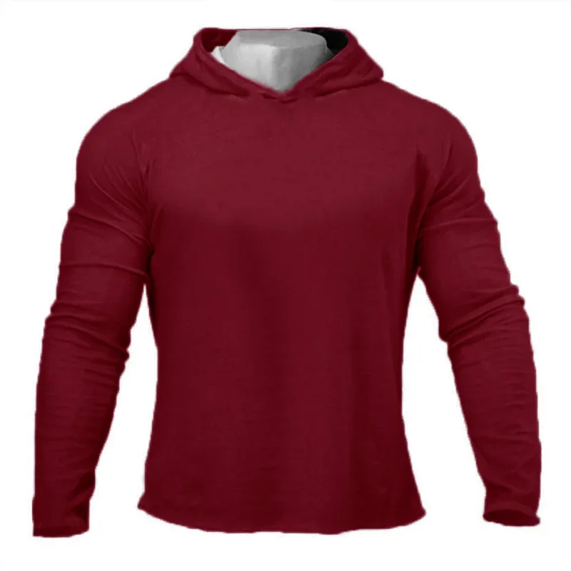 Brand Autumn Fitness Clothing Mens Hooded T Shirt Streetwear Bodybuilding Long Sleeve Tshirt Gym Tee Shirt Sweatshirts