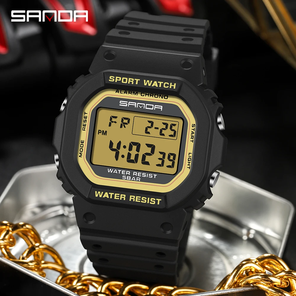 

SANDA 2107 Men Waterproof Ms Sport Watches Boy Girl Electronic Watch Relogio Masculino Fashion Top Brand G Style Digital Watch